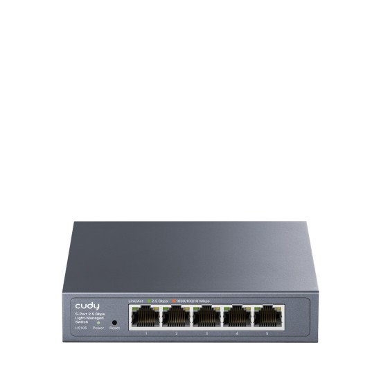 Cudy 5-Port 2.5G Easy-Managed Switch, HS105 3.0 Géré L2 2.5G Ethernet (100/1000/2500) Noir