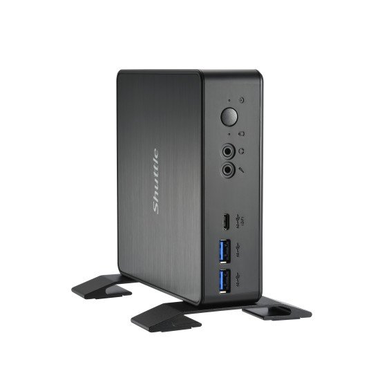 Shuttle XPC Nano PC NC40U, Intel Celeron 7305U, 1x HDMI, 1x DP,1xUSB-C/DP, 6x USB3.2, 1x 2.5" bay, 2x M.2, 1x LAN, RAID, fonctionnement permanent 24/7, attaches VESA