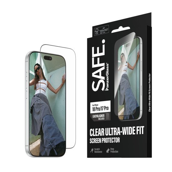 PanzerGlass SAFE. by ® Screen Protector iPhone 2026 Pro | 17 Pro | Ultra-Wide Fit w. EasyAligner Protection d'écran transparent 1 pièce(s)