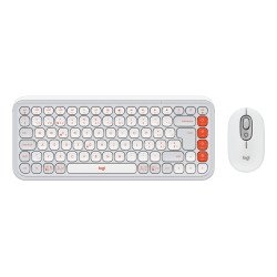 Logitech POP Icon Combo clavier Souris incluse Universel Bluetooth QWERTZ Suisse Orange, Blanc