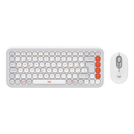 Logitech POP Icon Combo clavier Souris incluse Universel Bluetooth QWERTZ Suisse Orange, Blanc Logitech POP Icon Combo clavier Souris incluse Universel Bluetooth QWERTZ Suisse Orange, Blanc