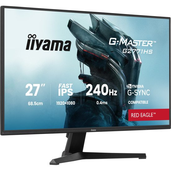 iiyama G-MASTER G2771HS-B1 écran PC 68,6 cm (27") 1920 x 1080 pixels 4K Ultra HD Noir iiyama G-MASTER G2771HS-B1 écran PC 68,6 cm (27") 1920 x 1080 pixels 4K Ultra HD Noir