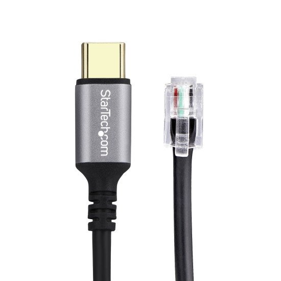 StarTech.com Adaptateur USB-C vers RJ9 pour Combiné Téléphonique de Bureau ou Casque Filaire/Sans Fil, Utilise le Matériel Fixe Existant, 1,8m, pour Ordinateur Portable/de Bureau/Mobile StarTech.com Adaptateur USB-C vers RJ9 pour Combiné Téléphonique de Bureau ou Casque Filaire/Sans Fil, Utilise le Matériel Fixe Existant, 1,8m, pour Ordinateur Portable/de Bureau/Mobile