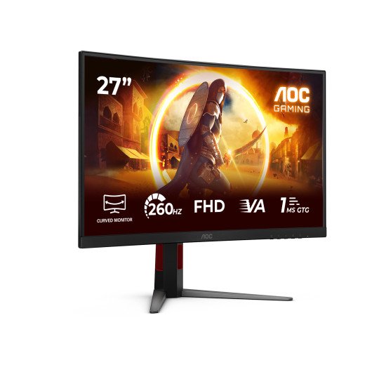 AOC G4 C27G4Z2 écran PC 68,6 cm (27") 1920 x 1080 pixels Full HD LCD Noir, Rouge