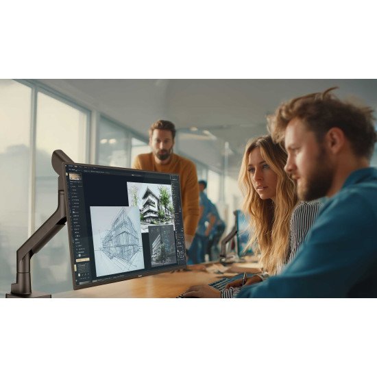 iiyama DS6001C-B1 support d'écran plat pour bureau 124,5 cm (49") Noir