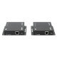 Manhattan Kit d'extension KVM HDMI 1080p sur IP, étend le signal 1080p@60 Hz jusqu'à 120 m via câble Ethernet Cat6 ou réseau IP, émetteur et récepteur, ports USB-A pour PC, souris et clavier, noir, garantie de 3 ans