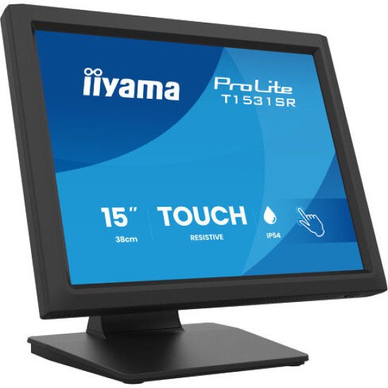 iiyama ProLite T1531SR-B2S écran PC 38,1 cm (15") 1024 x 768 pixels XGA Écran tactile Dessus de table Noir