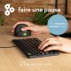 R-Go Tools Clavier ergonomique R-Go Compact Break, clavier compact avec logiciel de pause, AZERTY (BE), filaire, noir