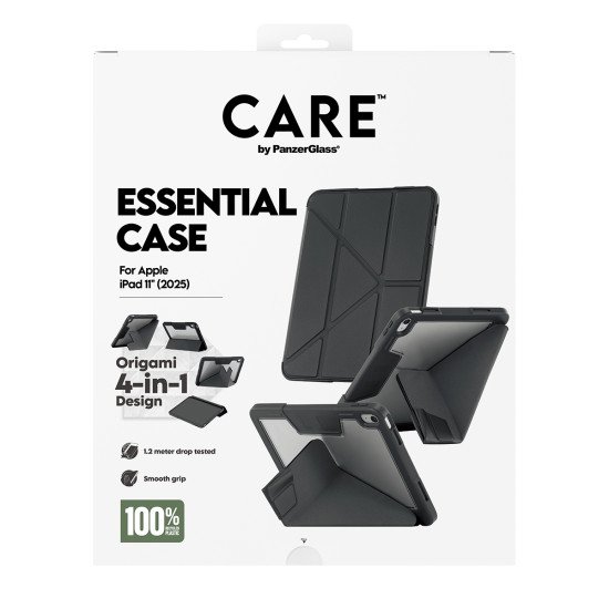 PanzerGlass CARE™ by Essential Case Black iPad 11" (2025-2026) coque de protection pour téléphones portables Housse Noir