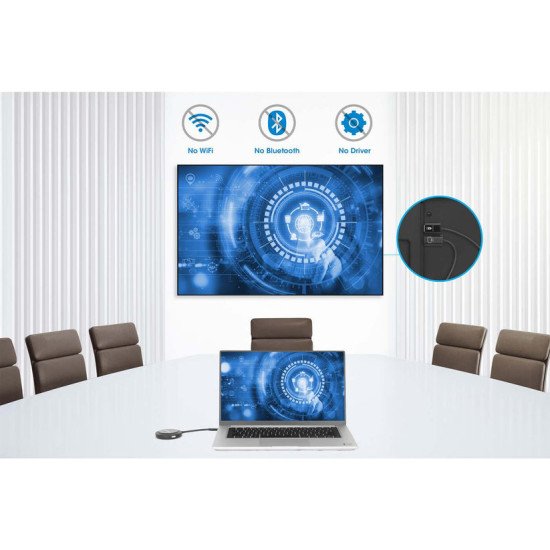 Manhattan Kit de présentation sans fil HDMI 1080p, ensemble de 2 pièces avec récepteur HDMI et émetteur HDMI type dongle, pour diffusion vidéo sans fil depuis un ordinateur portable, une tablette ou un smartphone vers un téléviseur ou un projecteur HDMI, 