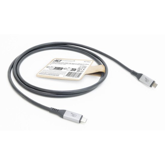 ACT Câble USB4 80 Gbps Thunderbolt 5 240 W USB Type-C, certifié USB-IF, 1,5 mètre