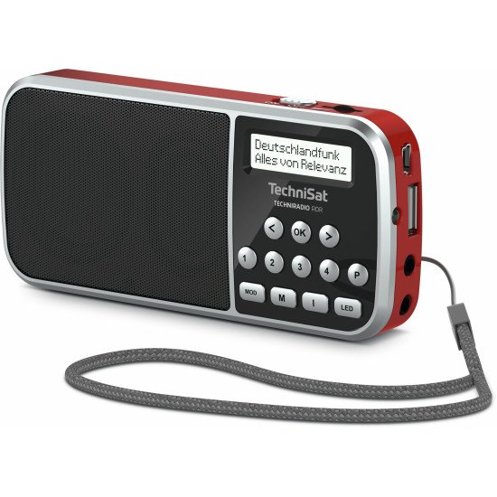 TechniSat TECHNIRADIO RDR Portable Numérique Noir, Rouge