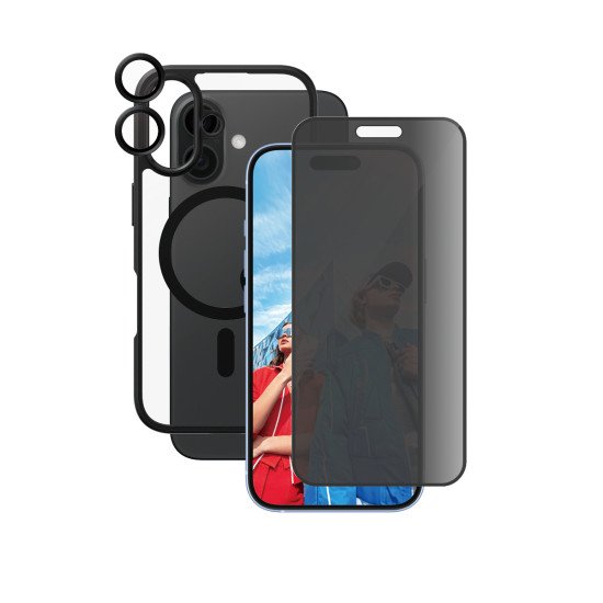 PanzerGlass CARE by ® Flagship 3-in-1 Privacy Bundle iPhone 16 Protection d'écran transparent Apple 1 pièce(s) PanzerGlass CARE by ® Flagship 3-in-1 Privacy Bundle iPhone 16 Protection d'écran transparent Apple 1 pièce(s)