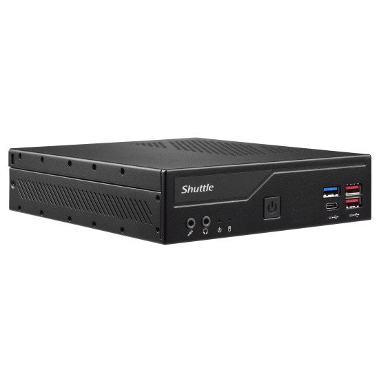 Shuttle Slim PC DH670V2 , S1700, 2x HDMI, 2x DP , 2x 2.5G LAN, 2x COM, 8x USB, 1x 2.5", 2x M.2, fonctionnement permanent 24/7, attaches VESA