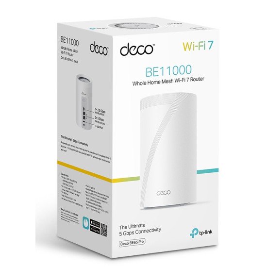 TP-Link Deco BE65 Pro (2-pack) Tri-bande (2,4 GHz / 5 GHz / 6 GHz) Wi-Fi 7 (802.11be) Blanc 3 Interne