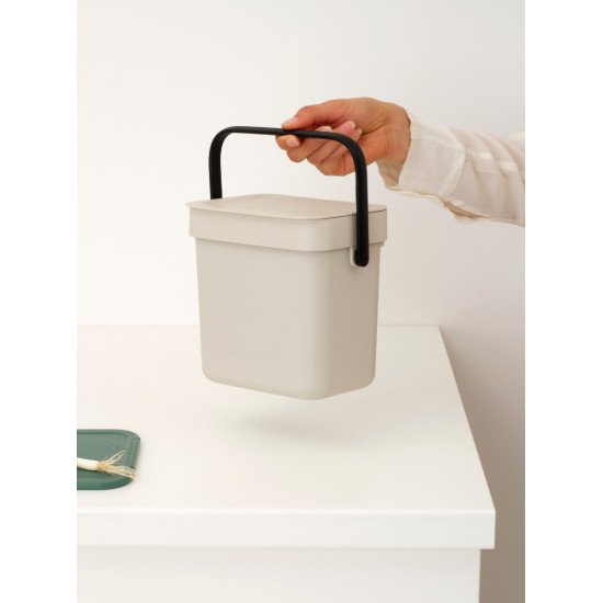 Brabantia Sort & Go 3 L Rectangulaire Plastique recyclé Beige