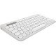 Logitech Pebble Keys 2 K380s clavier RF sans fil + Bluetooth QWERTZ Allemand Blanc