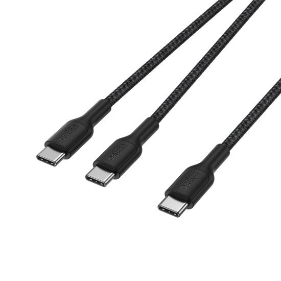 Belkin CAC004HQ1.5MBK câble USB USB 2.0 1,5 m USB C 2 x USB C Noir