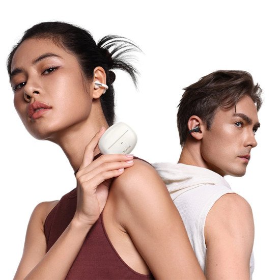 Baseus Bowie MC1 Open-Ear TWS Casque Sans fil Clip d'oreille Appels/Musique Bluetooth Blanc