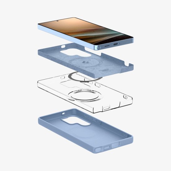 Spigen Silicone Fit (MagFit) coque de protection pour téléphones portables 17,5 cm (6.9") Housse Bleu Spigen Silicone Fit (MagFit) coque de protection pour téléphones portables 17,5 cm (6.9") Housse Bleu