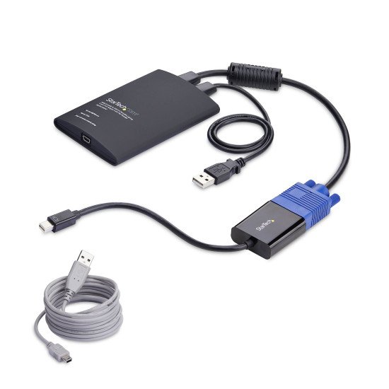 StarTech.com Adaptateur de PC Portable pour Crash Cart, Console KVM USB/VGA/Mini DisplayPort, Transfert de Fichiers et Capture Vidéo, Conforme TAA