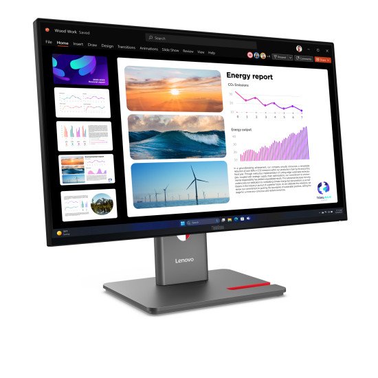 Lenovo ThinkVision P24Q-40 écran PC 60,5 cm (23.8") 2560 x 1440 pixels Quad HD LCD Noir