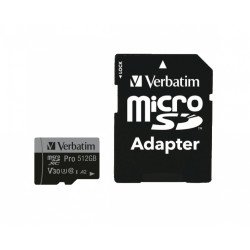 Verbatim 47046 mémoire flash 512 Go MicroSDXC UHS-I Classe 10 Verbatim 47046 mémoire flash 512 Go MicroSDXC UHS-I Classe 10