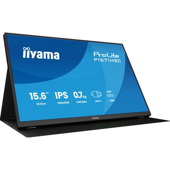 iiyama ProLite P1671HSC-B1 écran PC 39,6 cm (15.6") 1920 x 1080 pixels Full HD LED Noir iiyama ProLite P1671HSC-B1 écran PC 39,6 cm (15.6") 1920 x 1080 pixels Full HD LED Noir