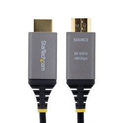 StarTech.com Câble Optique Actif Hybride (AOC) HDMI 2.1 de 15m, CMP Plenum, 8K 60Hz, 48 Gbps, Câble HDMI 2.1/2.0 Certifié Ultra Haut Débit