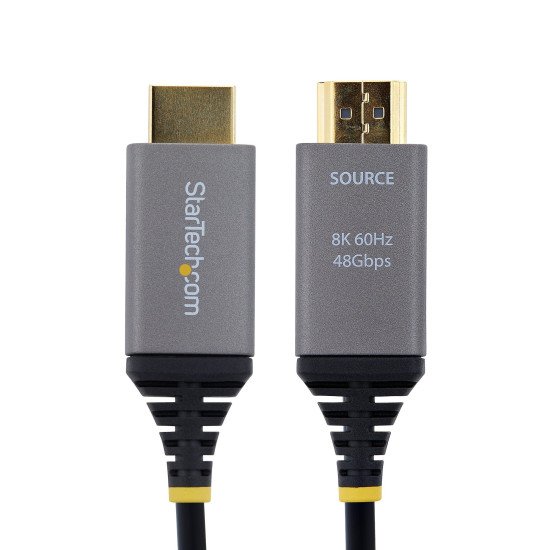 StarTech.com Câble Optique Actif Hybride (AOC) HDMI 2.1 de 15m, CMP Plenum, 8K 60Hz, 48 Gbps, Câble HDMI 2.1/2.0 Certifié Ultra Haut Débit
