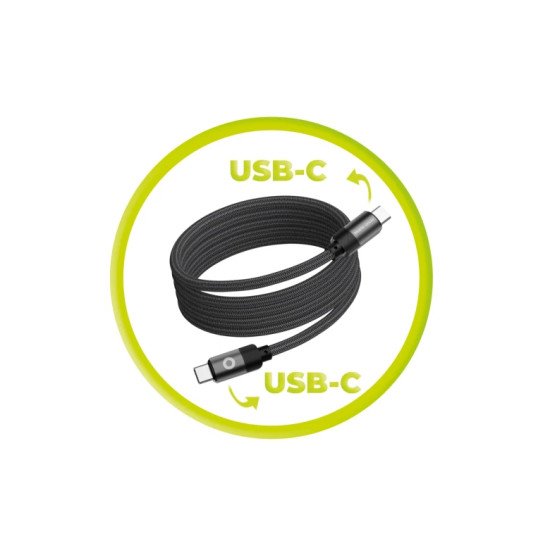 Mobile Origin MC2-USBC-1M-BLK câble USB 0,48 Gbit/s 60 W Noir