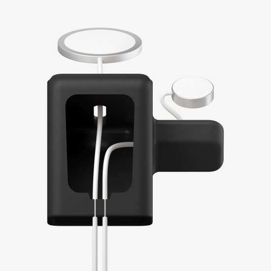 Spigen Magsafe Duo Charger Stand (Mag Fit) Smartphone, Smartwatch Noir USB Recharge sans fil Intérieure