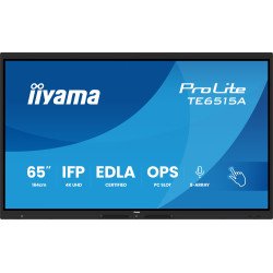 iiyama TE6515A-B1AG Écran d'affichage dynamique Écran plat de signalisation numérique 163,8 cm (64.5") Wifi 550 cd/m² 4K Ultra HD Noir Écran tactile Intégré dans le processeur Android