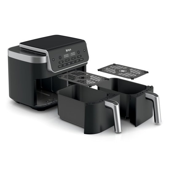 Ninja DualZone Double 7,6 L Autonome Friteuse d'air chaud Noir