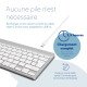 R-Go Tools Clavier ergonomique R-Go Compact Break, clavier compact avec logiciel de pause,AZERTY (FR), Bluetooth, blanc
