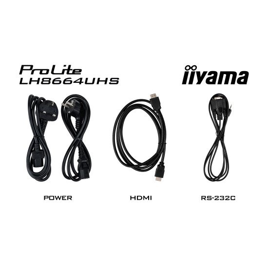 iiyama LH8664UHS-B3AG Écran d'affichage dynamique Écran plat de signalisation numérique 2,17 m (85.6") Wifi 450 cd/m² 4K Ultra HD Noir Intégré dans le processeur Android 24/7