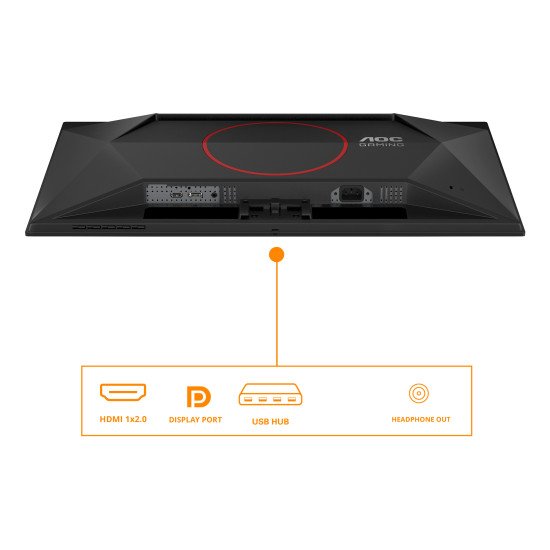 AOC G4 Q27G41ZDF écran PC 67,3 cm (26.5") 2560 x 1440 pixels Quad HD QD-OLED Noir, Rouge