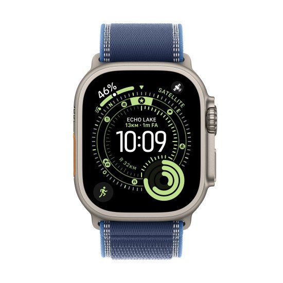 Apple Watch Ultra 3 OLED 49 mm Numérique 422 x 514 pixels Écran tactile 5G Titane Wifi GPS (satellite)