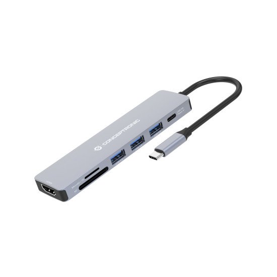 Conceptronic DONN19G station d'accueil Avec fil USB 3.2 Gen 1 (3.1 Gen 1) Type-C Gris Conceptronic DONN19G station d'accueil Avec fil USB 3.2 Gen 1 (3.1 Gen 1) Type-C Gris