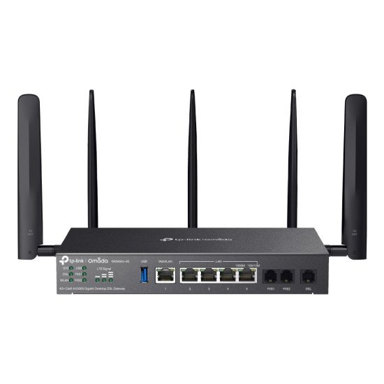 TP-Link Omada DR3650V-4G routeur sans fil Gigabit Ethernet Bi-bande (2,4 GHz / 5 GHz) Noir TP-Link Omada DR3650V-4G routeur sans fil Gigabit Ethernet Bi-bande (2,4 GHz / 5 GHz) Noir