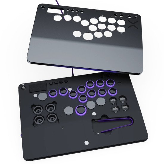 PDP Victrix Pro KO Leverless Fight Stick Gris USB Fightstick PC, PlayStation 4, PlayStation 5