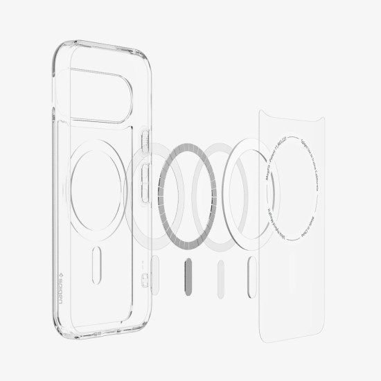 Spigen Ultra Hybrid (Mag Fit) coque de protection pour téléphones portables 16 cm (6.3") Housse Transparent, Blanc