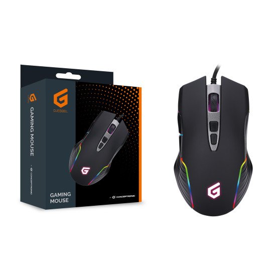 Conceptronic DJEBBEL03B souris Gaming Droitier USB Type-A Optique 7200 DPI Conceptronic DJEBBEL03B souris Gaming Droitier USB Type-A Optique 7200 DPI