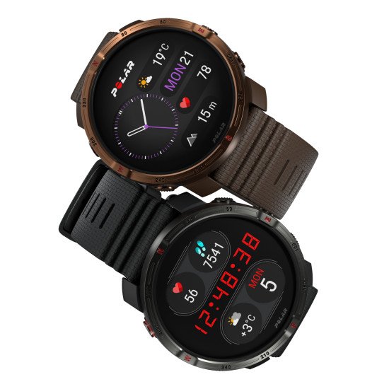 Polar Grit X2 3,25 cm (1.28") AMOLED 44.7 mm Numérique 416 x 416 pixels Écran tactile Noir GPS (satellite)
