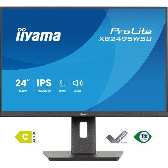 iiyama ProLite XB2495WSU-B1 écran PC 61,2 cm (24.1") 1920 x 1200 pixels Full HD LCD Noir