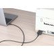 Manhattan Câble convertisseur USB-C vers série RS232/COM/DB9, 1 m, mâle à mâle, puce Prolific PL2303GT, noir, garantie 3 ans