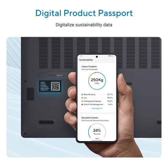 ASUS ExpertBook B5 B5605CCA-MB0015X Intel Core Ultra 7 255H Ordinateur portable 40,6 cm (16") WUXGA 16 Go DDR5-SDRAM 512 Go SSD Wi-Fi 7 (802.11be) Windows 11 Pro US International Noir, Gris