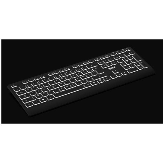 Port Designs PORT Connect 911251QWI clavier Universel RF sans fil + Bluetooth QWERTY US International Noir
