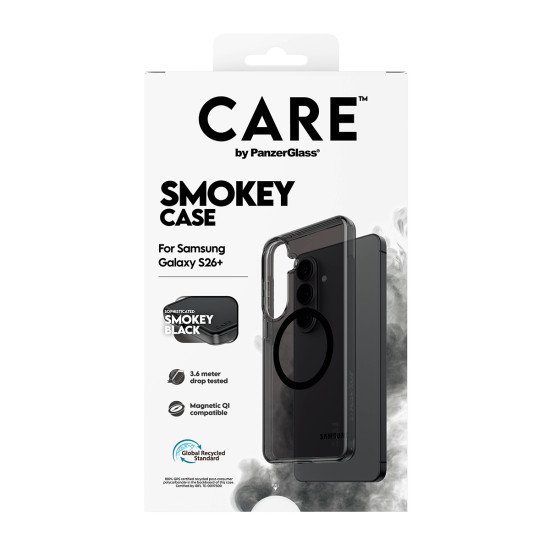 PanzerGlass CARE™ by ® Urban Explorer Case Smokey w. Black Qi Samsung Galaxy S26+ coque de protection pour téléphones portables Housse Noir