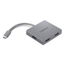 Lenovo GX91R64790 station d'accueil Avec fil USB 3.2 Gen 1 (3.1 Gen 1) Type-C Gris